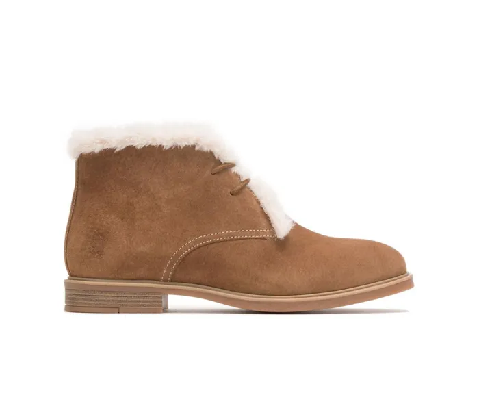 Hush Puppies Boots Bailey Fur Chukka Chestnut Suede 8211 Women