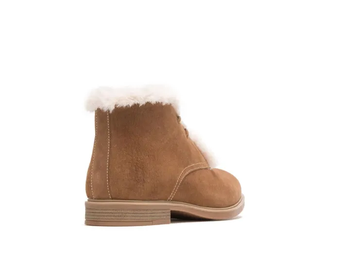 Hush Puppies Boots Bailey Fur Chukka Chestnut Suede 8211 Women