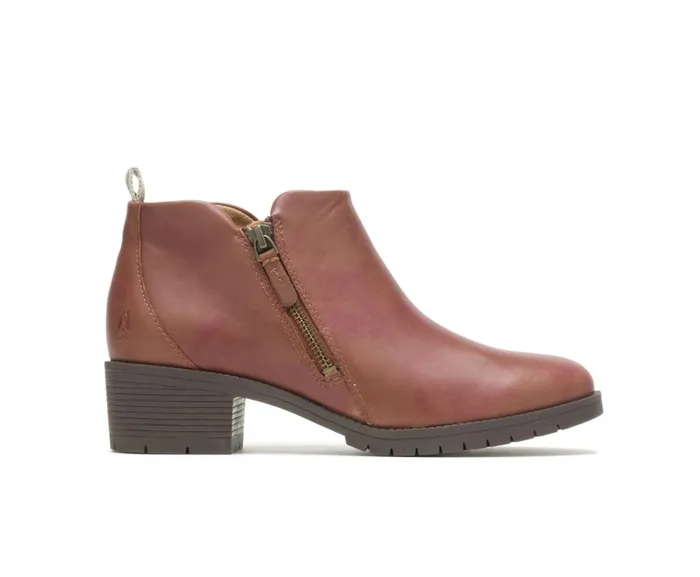 Hush Puppies Boots Hadley Side Zip Boot Cognac Leather 8211 Women