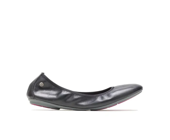 Hush Puppies Flats and SlipOns Chaste Ballet Black Leather 8211 Women