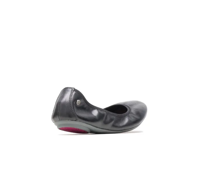Hush Puppies Flats and SlipOns Chaste Ballet Black Leather 8211 Women Hush Puppies Flats and SlipOns Chaste Ballet Black Leather 8211 Women