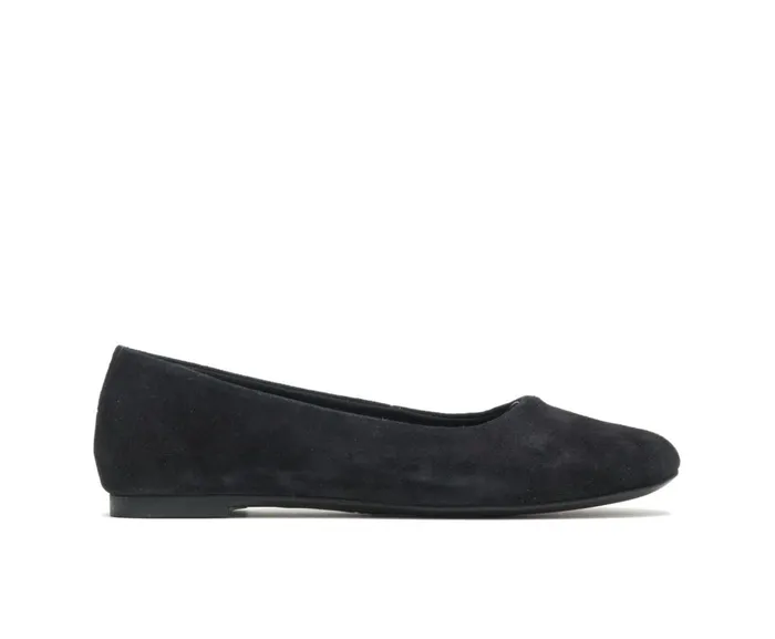 Hush Puppies Flats and SlipOns Kendal Ballet Perfect Fit Black Suede 8211 Women