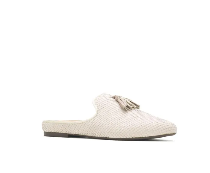 Hush Puppies Flats and SlipOns Sadie Tassel Mule Eggnog Cobra Leather 8211 Women Hush Puppies Flats and SlipOns Sadie Tassel Mule Eggnog Cobra Leather 8211 Women