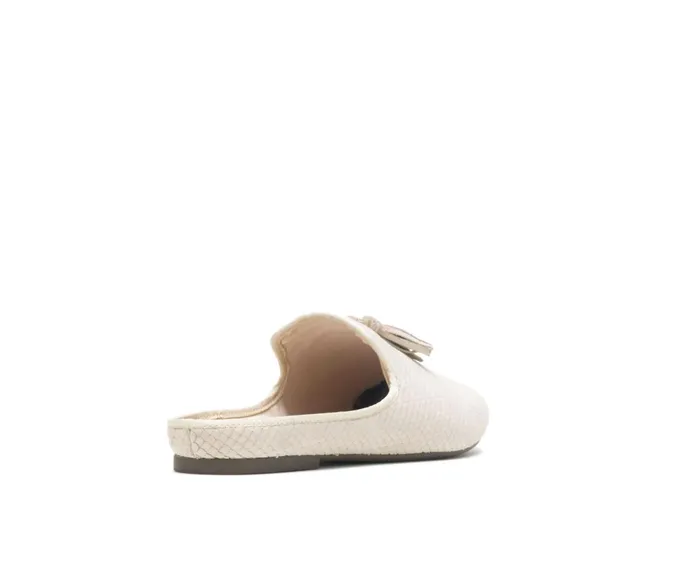 Hush Puppies Flats and SlipOns Sadie Tassel Mule Eggnog Cobra Leather 8211 Women Hush Puppies Flats and SlipOns Sadie Tassel Mule Eggnog Cobra Leather 8211 Women