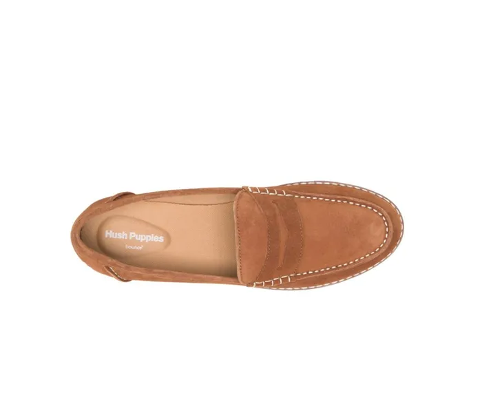Hush Puppies Flats and SlipOns Wren Loafer Cinnamon Suede 8211 Women