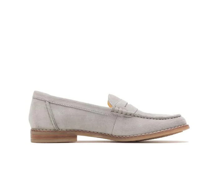 Hush Puppies Flats and SlipOns Wren Loafer Frost Grey Suede 8211 Women