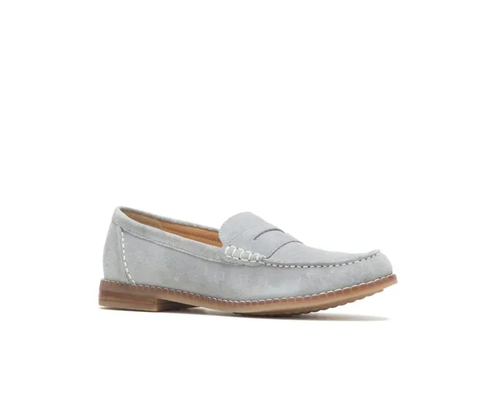 Hush Puppies Flats and SlipOns Wren Loafer Frost Grey Suede 8211 Women