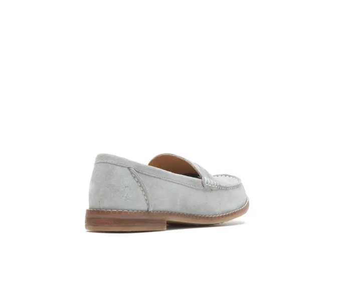 Hush Puppies Flats and SlipOns Wren Loafer Frost Grey Suede 8211 Women