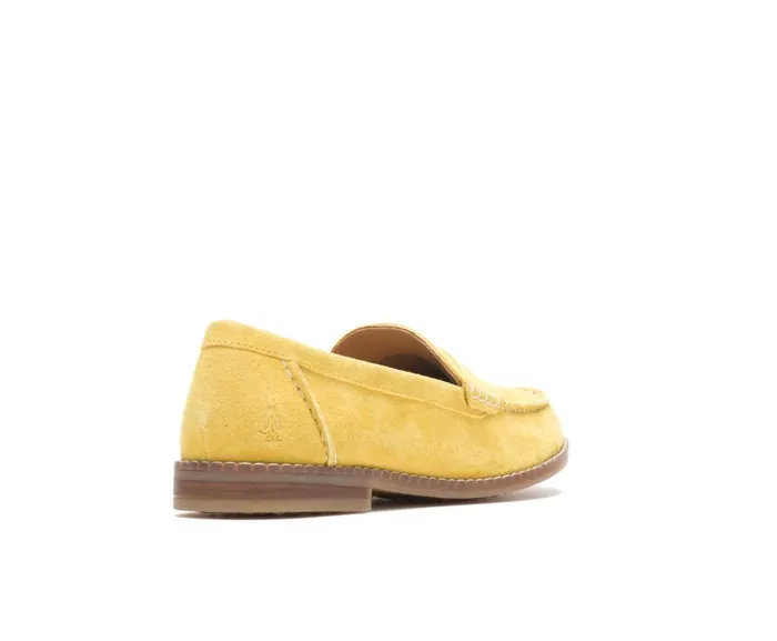 Hush Puppies Flats and SlipOns Wren Loafer Lemon Curry Suede 8211 Women