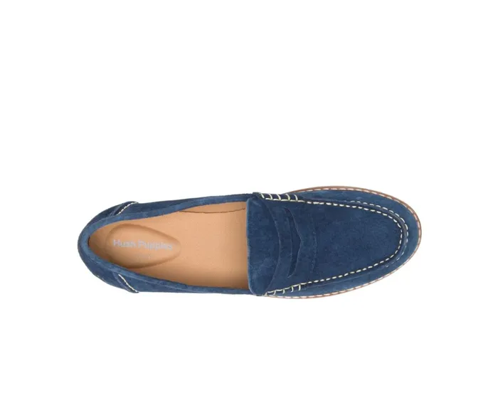 Hush Puppies Flats and SlipOns Wren Loafer Navy Suede 8211 Women