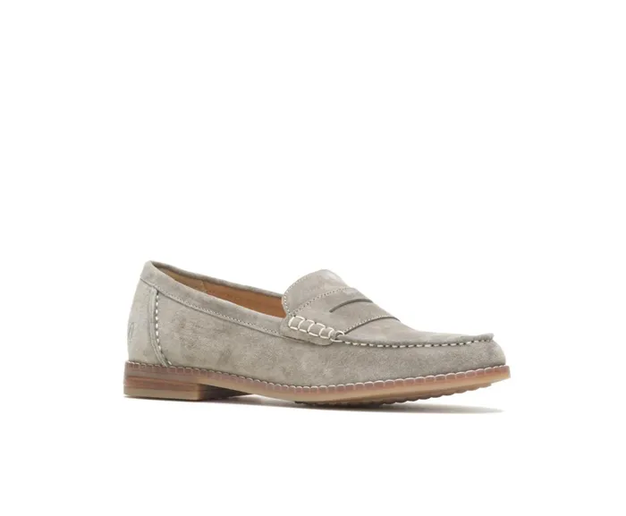 Hush Puppies Flats and SlipOns Wren Loafer Olive Suede 8211 Women