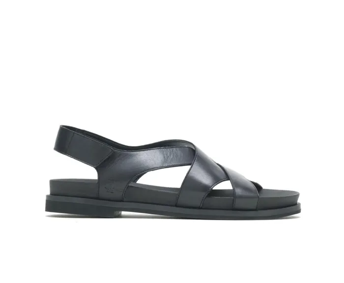 Hush Puppies Sandals Lilly Criss Cross Sandal Black Leather 8211 Women