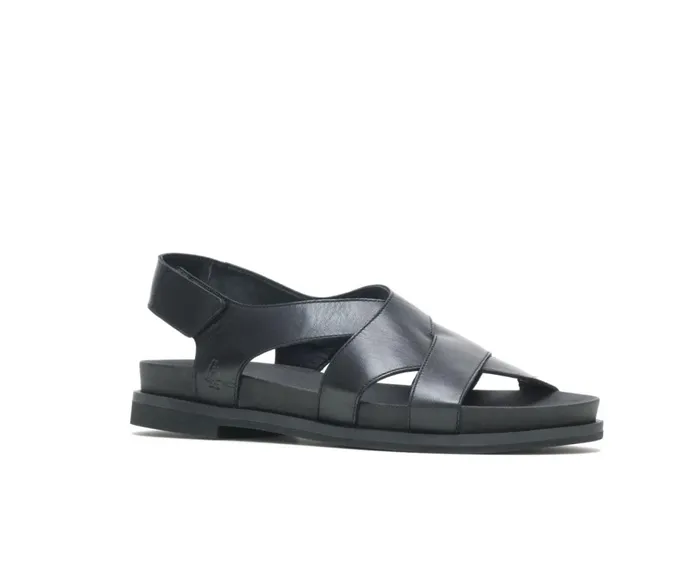 Hush Puppies Sandals Lilly Criss Cross Sandal Black Leather 8211 Women