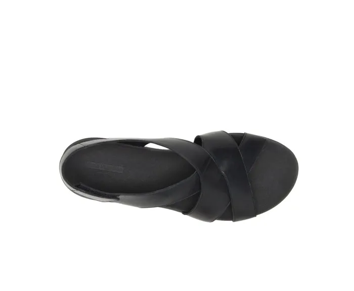 Hush Puppies Sandals Lilly Criss Cross Sandal Black Leather 8211 Women