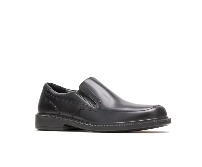 Hush Puppies SlipOns Leverage Black Leather 8211 Men Hush Puppies SlipOns Leverage Black Leather 8211 Men