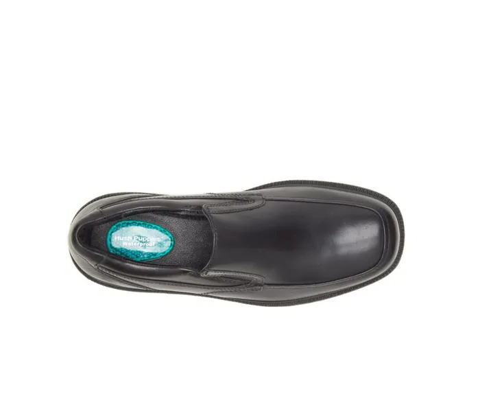 Hush Puppies SlipOns Leverage Black Leather 8211 Men Hush Puppies SlipOns Leverage Black Leather 8211 Men