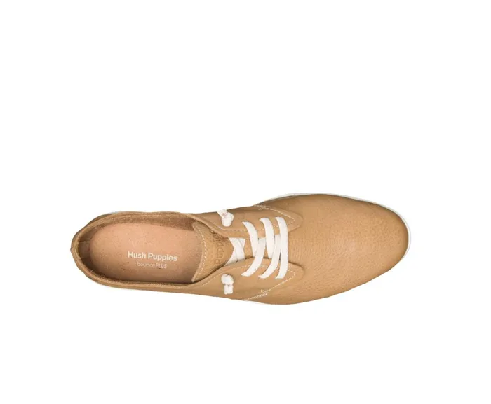 Hush Puppies Sneakers Everyday Lace Up Tan Leather 8211 Women