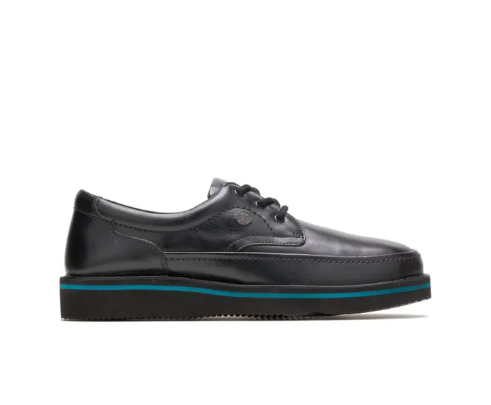 Hush Puppies Walking Shoes Mall Walker Black Leather 8211 Men
