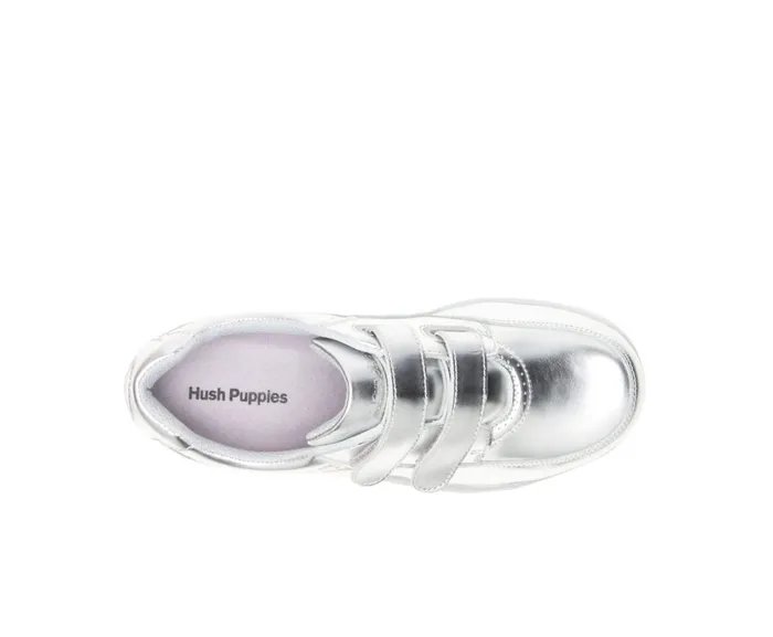 Hush Puppies Walking Shoes Power Walker Ii Silver Metallic Leather 8211 Women Hush Puppies Walking Shoes Power Walker Ii Silver Metallic Leather 8211 Women