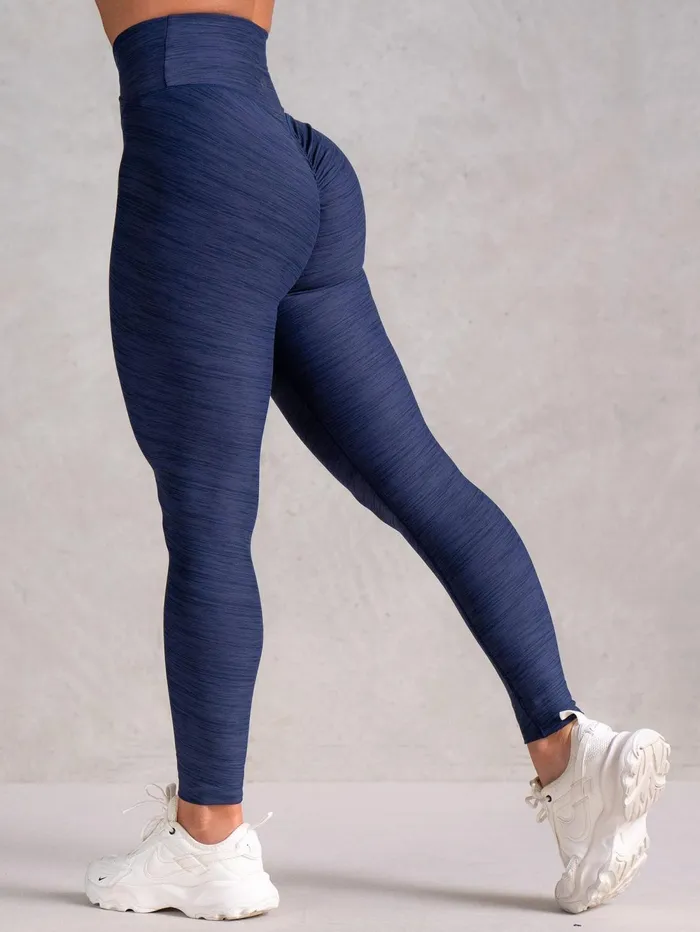 Icon Cross Over Scrunch Leggings 8211 Navy Marl Women Ryderwear Leggings