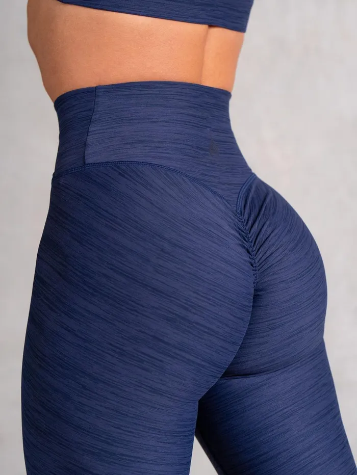 Icon Cross Over Scrunch Leggings 8211 Navy Marl Women Ryderwear Leggings