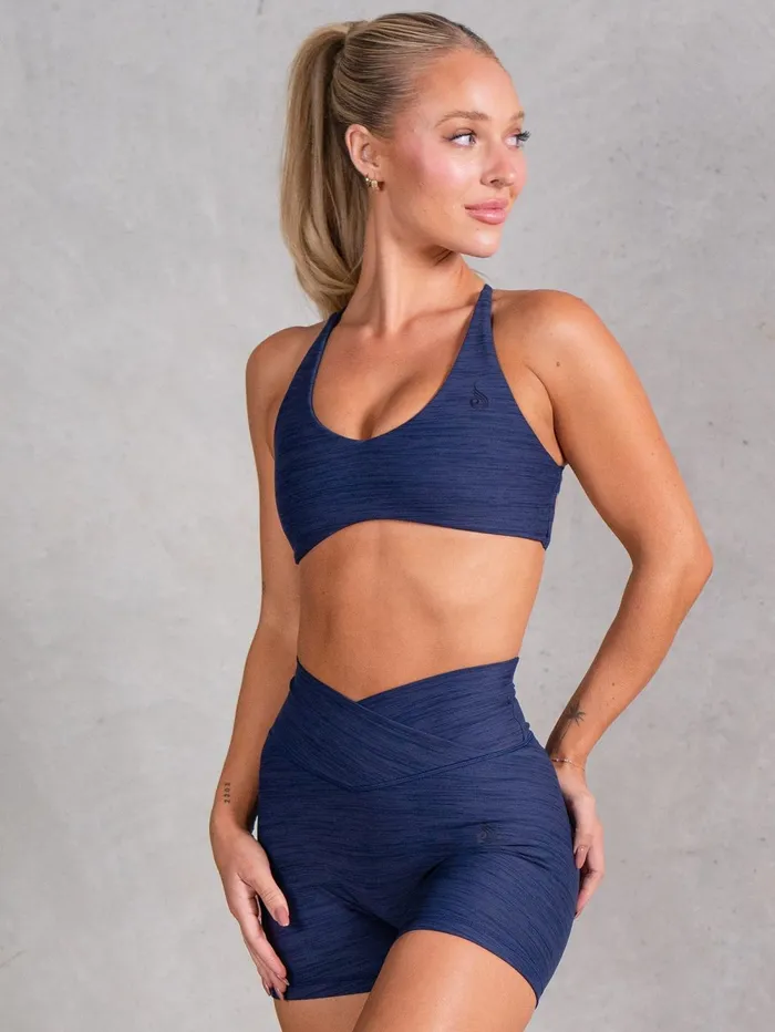 Icon Sports Crop 8211 Navy Marl Women Ryderwear Tops