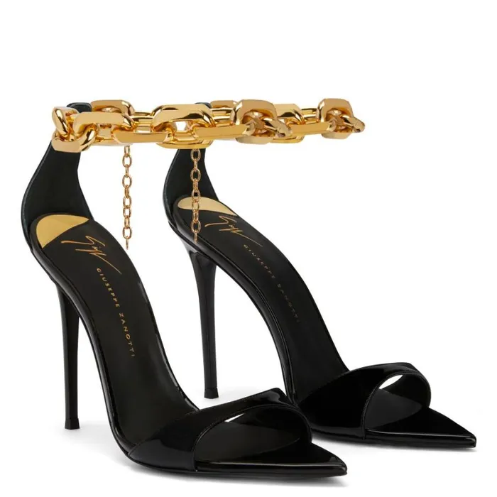 Intriigo Chain Black Women Giuseppe Zanotti Sandals