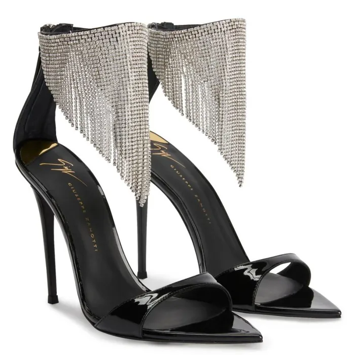Intriigo Crystal Black Women Giuseppe Zanotti Sandals