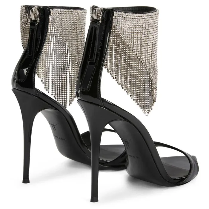 Intriigo Crystal Black Women Giuseppe Zanotti Sandals