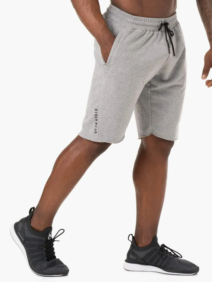 Iron Track Shorts 8211 Grey Marl Men Ryderwear Gym Shorts