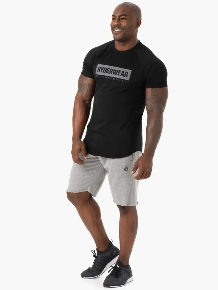 Iron Track Shorts 8211 Grey Marl Men Ryderwear Gym Shorts