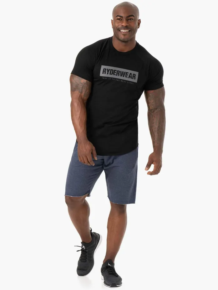 Iron Track Shorts 8211 Navy Marl Men Ryderwear Gym Shorts