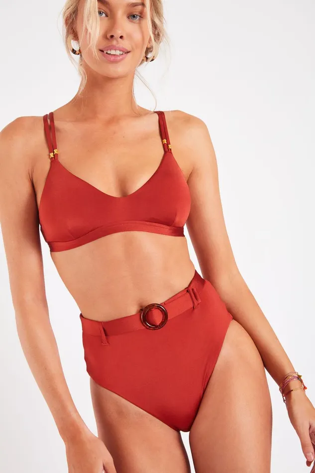 Ito and Soraya Amores Brown Twopiece Bikini Brown Women Banana Moon High Waisted Ito and Soraya Amores Brown Twopiece Bikini Brown Women Banana Moon High Waisted
