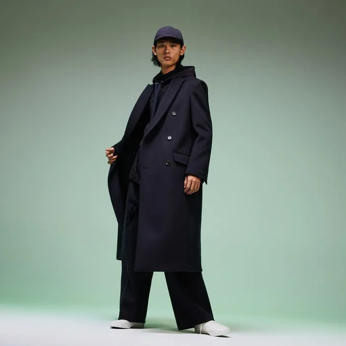 Jackets and Coats Lacoste Mens Fashion Show DoubleBreasted Coat Navy Blue Casaul Jackets and Coats Lacoste Mens Fashion Show DoubleBreasted Coat Navy Blue Casaul