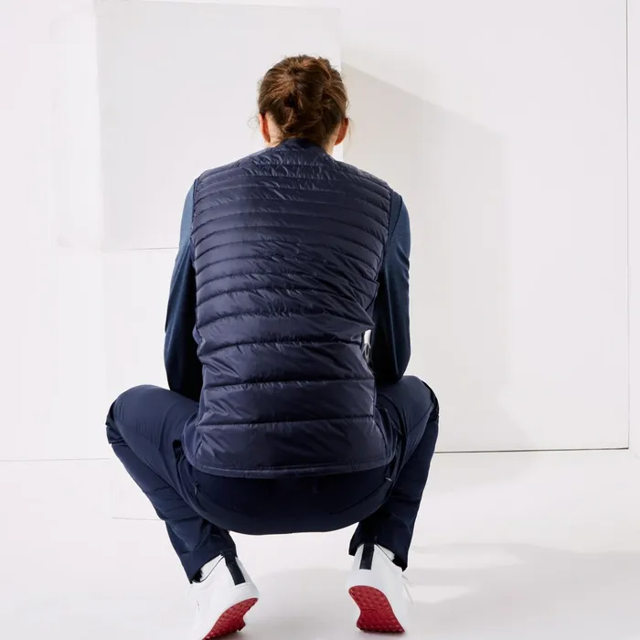 Jackets and Coats Lacoste Mens SPORT Lightweight WaterResistant Quilted Vest Navy Blue Near Me
