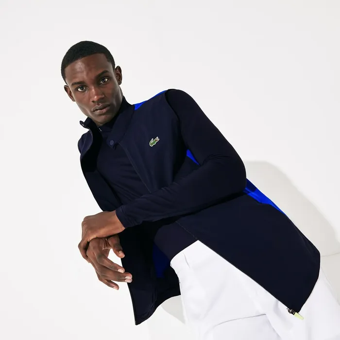 Jackets and Coats Lacoste Mens SPORT Stretch Zip Golf Rain Vest Navy BlueBlueFlashy Yellow Gift for Friend Jackets and Coats Lacoste Mens SPORT Stretch Zip Golf Rain Vest Navy BlueBlueFlashy Yellow Gift for Friend