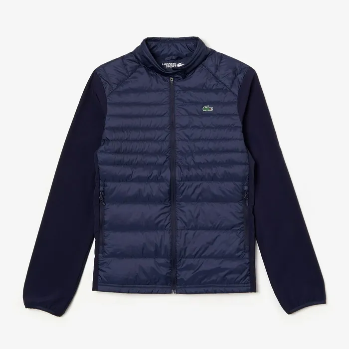Jackets and Coats Lacoste Womens SPORT WaterResistant DownFilled Puffer Jacket Navy Blue For Sale Online