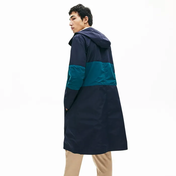 Jackets and Coats Lacoste Womens Unisex LIVE Reversible Peacoat BeigeNavy BlueGreen Outlet