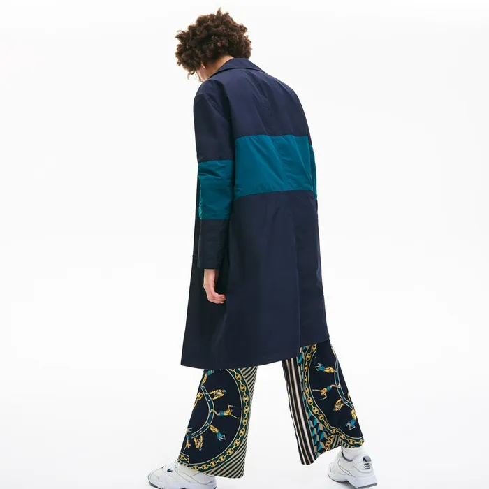 Jackets and Coats Lacoste Womens Unisex LIVE Reversible Peacoat BeigeNavy BlueGreen Outlet