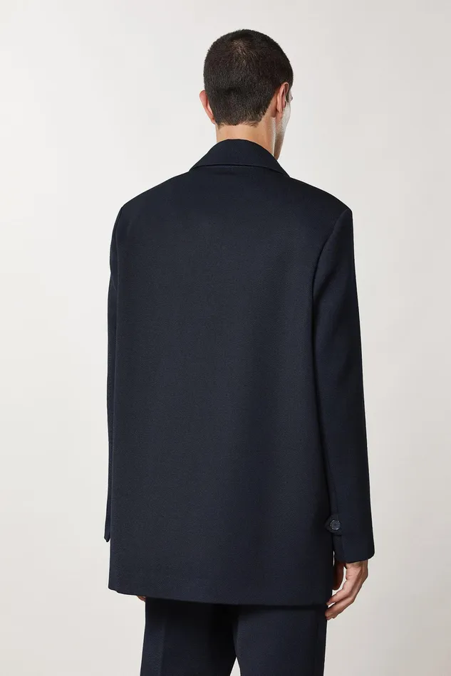 Jackets Men Patrizia Pepe DoubleBreasted Padded Coat Royal Navy