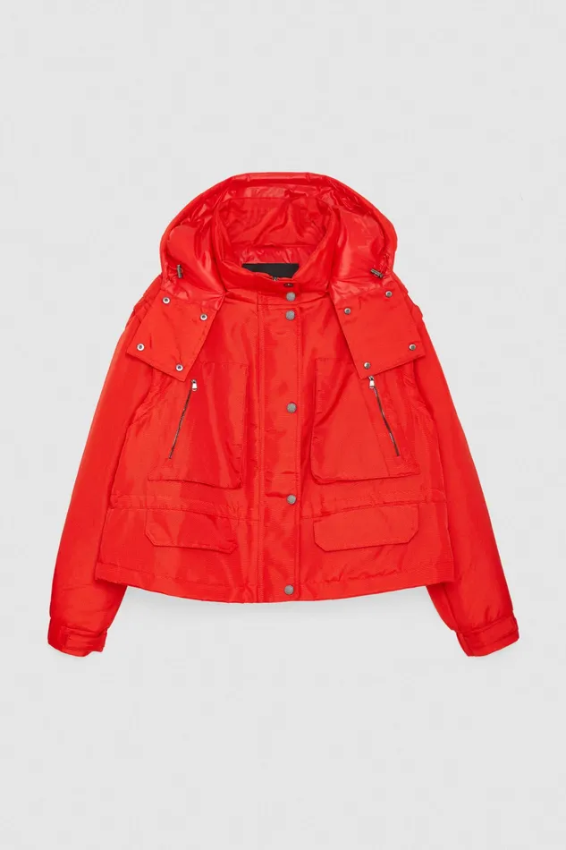 Jackets Women Patrizia Pepe Technical Nylon Jacket Racing Red
