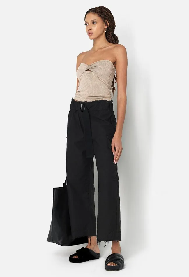 John Elliott Bottoms Belted Pant Black 8211 Women John Elliott Bottoms Belted Pant Black 8211 Women