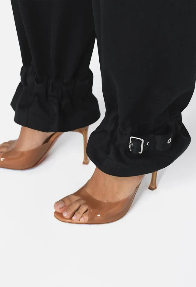 John Elliott Bottoms Belted Trouser Black 8211 Women John Elliott Bottoms Belted Trouser Black 8211 Women