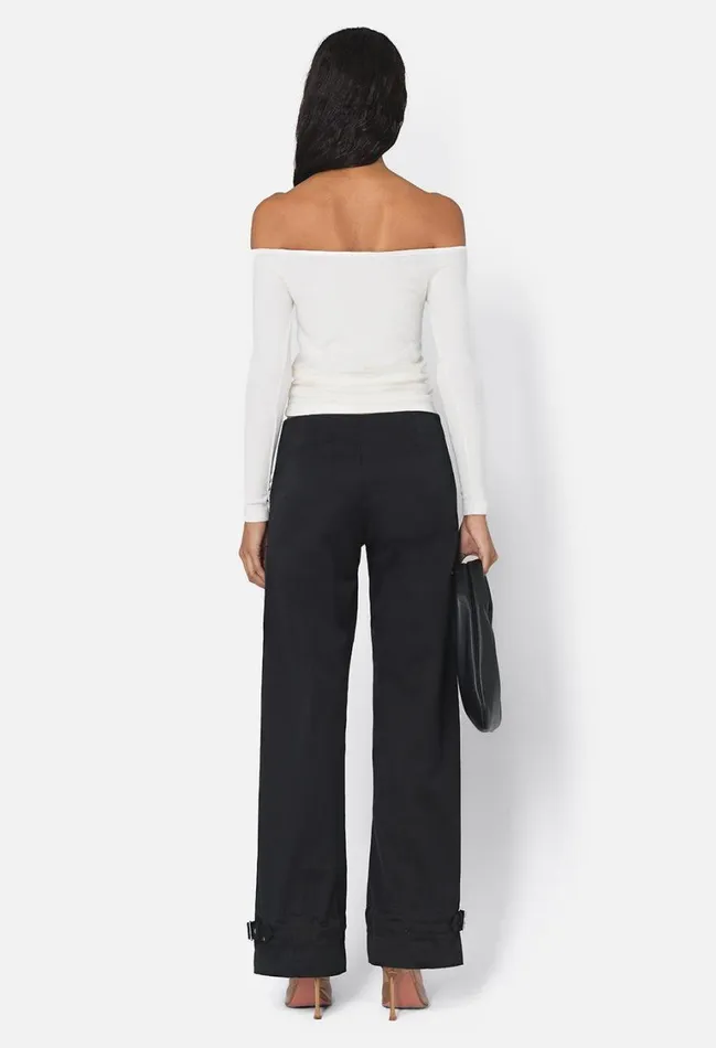 John Elliott Bottoms Belted Trouser Black 8211 Women John Elliott Bottoms Belted Trouser Black 8211 Women