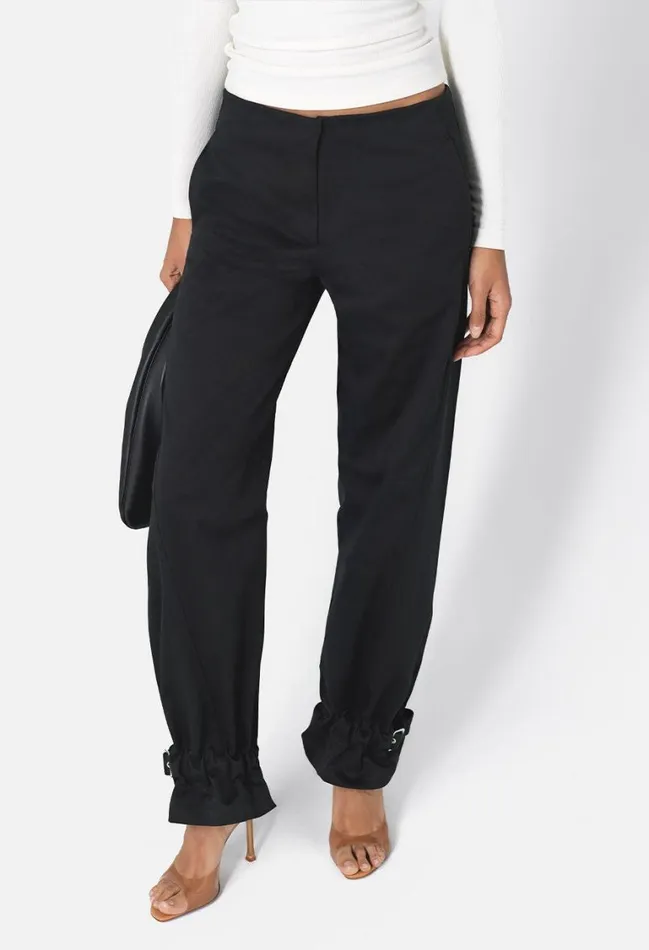John Elliott Bottoms Belted Trouser Black 8211 Women John Elliott Bottoms Belted Trouser Black 8211 Women