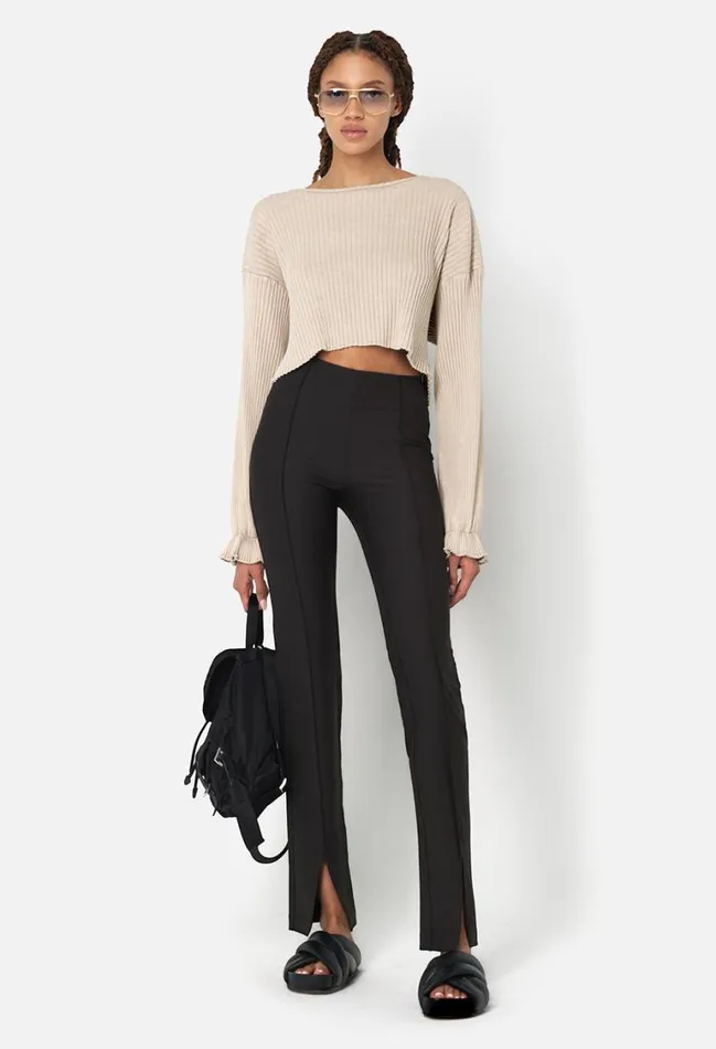 John Elliott Bottoms Isabella Split Leggings Black 8211 Women John Elliott Bottoms Isabella Split Leggings Black 8211 Women