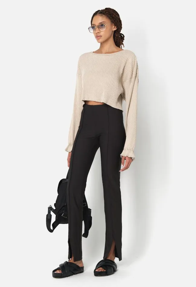John Elliott Bottoms Isabella Split Leggings Black 8211 Women John Elliott Bottoms Isabella Split Leggings Black 8211 Women