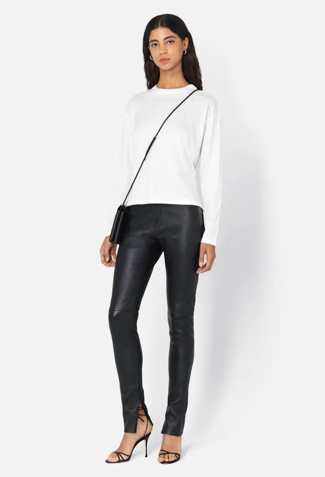 John Elliott Bottoms Leather High Rise Skinny Pant Black 8211 Women John Elliott Bottoms Leather High Rise Skinny Pant Black 8211 Women