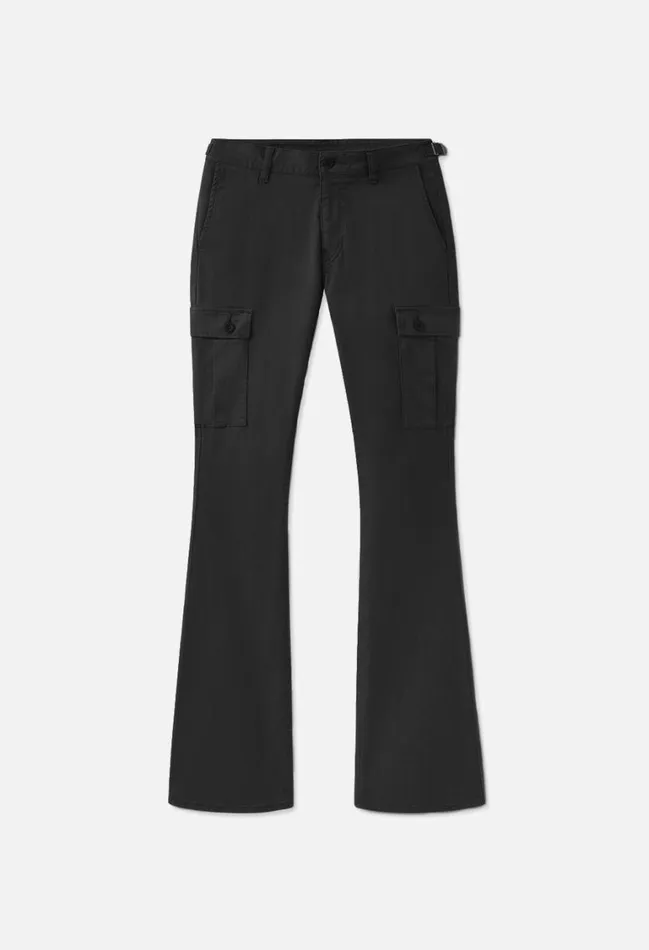 John Elliott Bottoms Low Rise Boot Cut Cargo Black 8211 Women