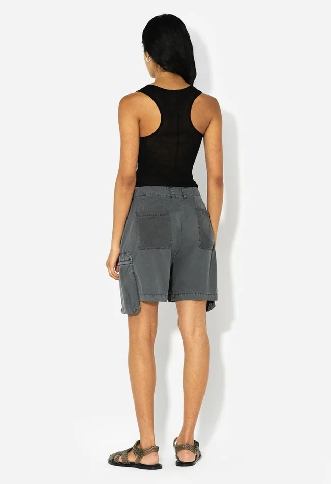 John Elliott Bottoms Paneled Utility Short Washed Black 8211 Women John Elliott Bottoms Paneled Utility Short Washed Black 8211 Women